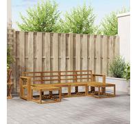 vidaXL Set di divani da esterno 6 pcs Naturale Legno multistrato