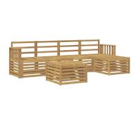 vidaXL Set di divani da esterno, 6 pezzi, bianco, 59 x 59 x 37 cm, mobili da giardino, divano moderno per esterni, set sezionale, comode amache per la terrazza