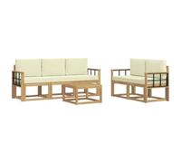 vidaXL Set di divani da esterno, 6 pezzi, divano esterno da giardino, mobile modulare moderno, lounge in patio, set per rilassarsi in terrazza
