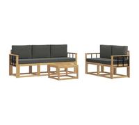 vidaXL Set di divani da esterno, 6 pezzi, divano esterno da giardino, mobile modulare moderno, lounge in patio, set per rilassarsi in terrazza