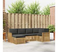 vidaXL Buiten bankenset 6 st Wit en antracietkleurig Polyester