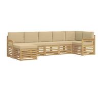 vidaXL Set di divani da esterno 6 pz Bianco e Beige, Scopri divani Moderni per esterni, Mobili sezionali per la tua terrazza, relax in giardino