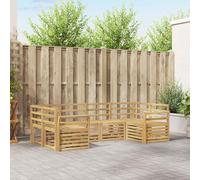 vidaXL Set di divani da esterno 6 pz Bianco Legno di Acacia Massello