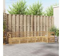 vidaXL Set di divani da esterno 6 pcs Bianco 304 x 126,5 x 73 cm, Divano da giardino, sezione moderna, mobilio per esterni, relax in terrazza, set confortevole