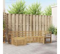 vidaXL Buiten bankenset 6 st Wit Polyester