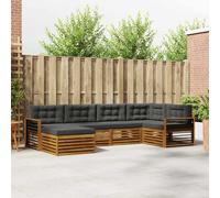 vidaXL Set di divani da esterno 6 pz Naturale e Antracite
