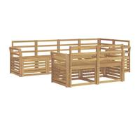 vidaXL Set di divani da esterno 7 pc Bianco Legno di Acacia Massiccio