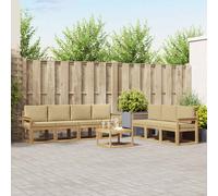 vidaXL Set di divani da esterno, 7 pezzi, divano da giardino, moderno e confortevole, mobili sezionali, set per patio, sedie in terrazza