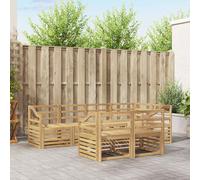 vidaXL Set di divani da esterno 7 pcs Bianco 245 x 126,5 x 73 cm
