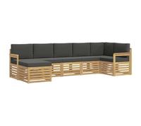 vidaXL Set di divani da esterno 7 pcs Bianco e Antracite, Scopri divani moderni per esterni, mobili sezionali per il terrazzo, lounge da giardino per il massimo comfort