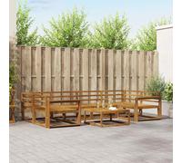 vidaXL Set di divani da esterno 7 pcs Naturale