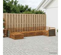 vidaXL Set di divani da esterno 7 pcs Naturale