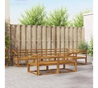 vidaXL Set di divani da esterno 7 pcs Naturale