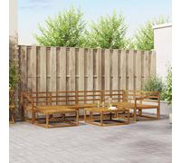 vidaXL Set di divani da esterno 7 pcs Naturale