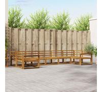 vidaXL Set di divani da esterno 7 pcs Naturale