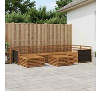vidaXL Set di divani da esterno 7 pcs Naturale