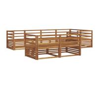vidaXL Set di divani da esterno 7 pcs Naturale, Divano da esterno, mobile modulare, lounge resistente, salotto in giardino, set comodo per terrazza