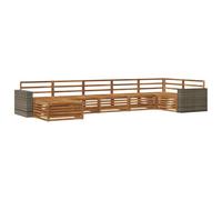 vidaXL Set di divani da esterno 7 pcs Naturale, Divano da giardino, moderno, resistente al clima, set sezionale per il massimo comfort e relax all'aperto