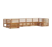 vidaXL Set di divani da esterno 7 pcs Naturale, Divano da giardino, set moderno per esterni, posti comodi, lounge a bordo piscina, design funzionali per patii
