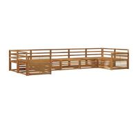 vidaXL Set di divani da esterno 7 pcs Naturale, Divano da giardino, set moderno per esterni, posti comodi, lounge a bordo piscina, design funzionali per patii