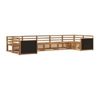 vidaXL Set di divani da esterno 7 pcs Naturale, Divano moderno da giardino, mobili outdoor resistenti, design minimal, comfort e relax
