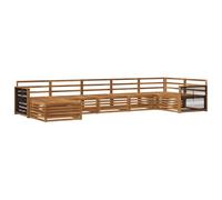 vidaXL Set di divani da esterno 7 pcs Naturale, Divano da giardino, moderno, resistente al clima, set sezionale per il massimo comfort e relax all'aperto