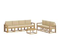vidaXL Set di divani da esterno, 7 pezzi, divano da giardino, moderno e confortevole, mobili sezionali, set per patio, sedie in terrazza