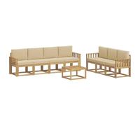 vidaXL Set di divani da esterno, 7 pezzi, divano da giardino, moderno e confortevole, mobili sezionali, set per patio, sedie in terrazza