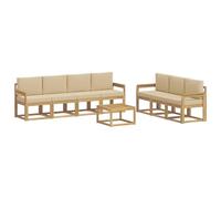 vidaXL Set di divani da esterno, 7 pezzi, divano da giardino, moderno e confortevole, mobili sezionali, set per patio, sedie in terrazza
