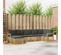 vidaXL Set di divani da esterno 7 pcs Bianco e Antracite, Scopri divani moderni per esterni, mobili sezionali per il terrazzo, lounge da giardino per il massimo comfort