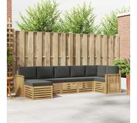 vidaXL Set di divani da esterno 7 pcs Bianco e Antracite, Scopri divani moderni per esterni, mobili sezionali per il terrazzo, lounge da giardino per il massimo comfort