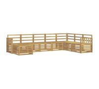 vidaXL Set di divani da esterno 8 pcs Bianco 306 x 187,5 x 73 cm, Mobili da Giardino, Divano Moderno per Esterni, Set per Patio, Lounge Terrazza, Comfort Resistente