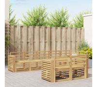 vidaXL Set di divani da esterno 8 pcs Bianco 310 x 132,5 x 73 cm
