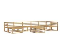 vidaXL Set di divani da esterno 8 pcs Bianco Legno di Acacia Massello, Set Divano da Esterno in Acacia, Mobili Modulari per Giardino, Comodo per Piscina, Lounge Resistente per Giardino
