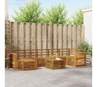 vidaXL Set di divani da esterno 8 pcs Naturale