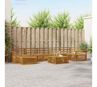 vidaXL Set di divani da esterno 8 pcs Naturale