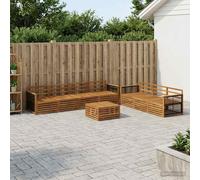 vidaXL Set di divani da esterno 8 pcs Naturale
