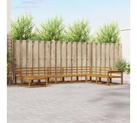 vidaXL Set di divani da esterno 8 pcs Naturale, Divano Sezionale Moderno in Acacia, Mobili da Giardino, Relax nel Patio, Comfort per il Tuo Giardino