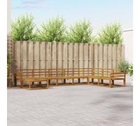 vidaXL Set di divani da esterno 8 pcs Naturale