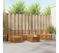 vidaXL Set di divani da esterno 8 pcs Naturale