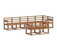 vidaXL Set di divani da esterno 8 pcs Naturale, Divano da esterno moderno per terrazze, set di divani per patio stiloso, mobili resistenti per un comfort totale