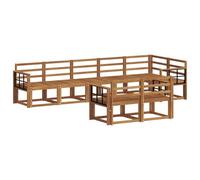 vidaXL Set di divani da esterno 8 pcs Naturale, Divano da esterno moderno per terrazze, set di divani per patio stiloso, mobili resistenti per un comfort totale