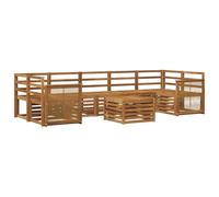 vidaXL Set di divani da esterno 8 pcs Naturale, Divano da giardino, set moderno per esterni, arredo resistente per patio, terrazza comoda