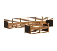 vidaXL Set di divani da esterno 8 pcs Naturale, Divano moderno in acacia, set esterno per terrazza, angolo relax in giardino e modularità senza pari