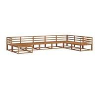 vidaXL Set di divani da esterno 8 pcs Naturale, Divano Sezionale Moderno in Acacia, Mobili da Giardino, Relax nel Patio, Comfort per il Tuo Giardino