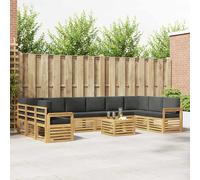 vidaXL Set di divani per esterni, 8 pezzi, bianco e antracite, divano da giardino, mobili moderni, soggiorno esterno, durevole, sedute per terrazza, set relax