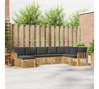 vidaXL Set di divani per esterni, 8 pezzi, bianco e antracite, mobili da giardino, divano moderno, set comodo per terrazza, angolo lounge, resistente ed elegante