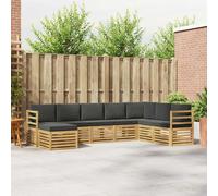vidaXL Set di divani per esterni, 8 pezzi, bianco e antracite, mobili da giardino, divano moderno, set comodo per terrazza, angolo lounge, resistente ed elegante