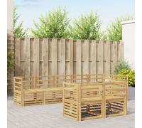 vidaXL Set di divani da esterno 8 pcs Bianco 304 x 126,5 x 73 cm, Divano da giardino, bella seduta outdoor, set angolare per terrazzo, arredo comfy