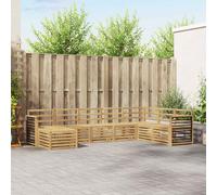 vidaXL Set di divani da esterno 8 pcs Bianco 306 x 187,5 x 73 cm, Mobili da Giardino, Divano Moderno per Esterni, Set per Patio, Lounge Terrazza, Comfort Resistente